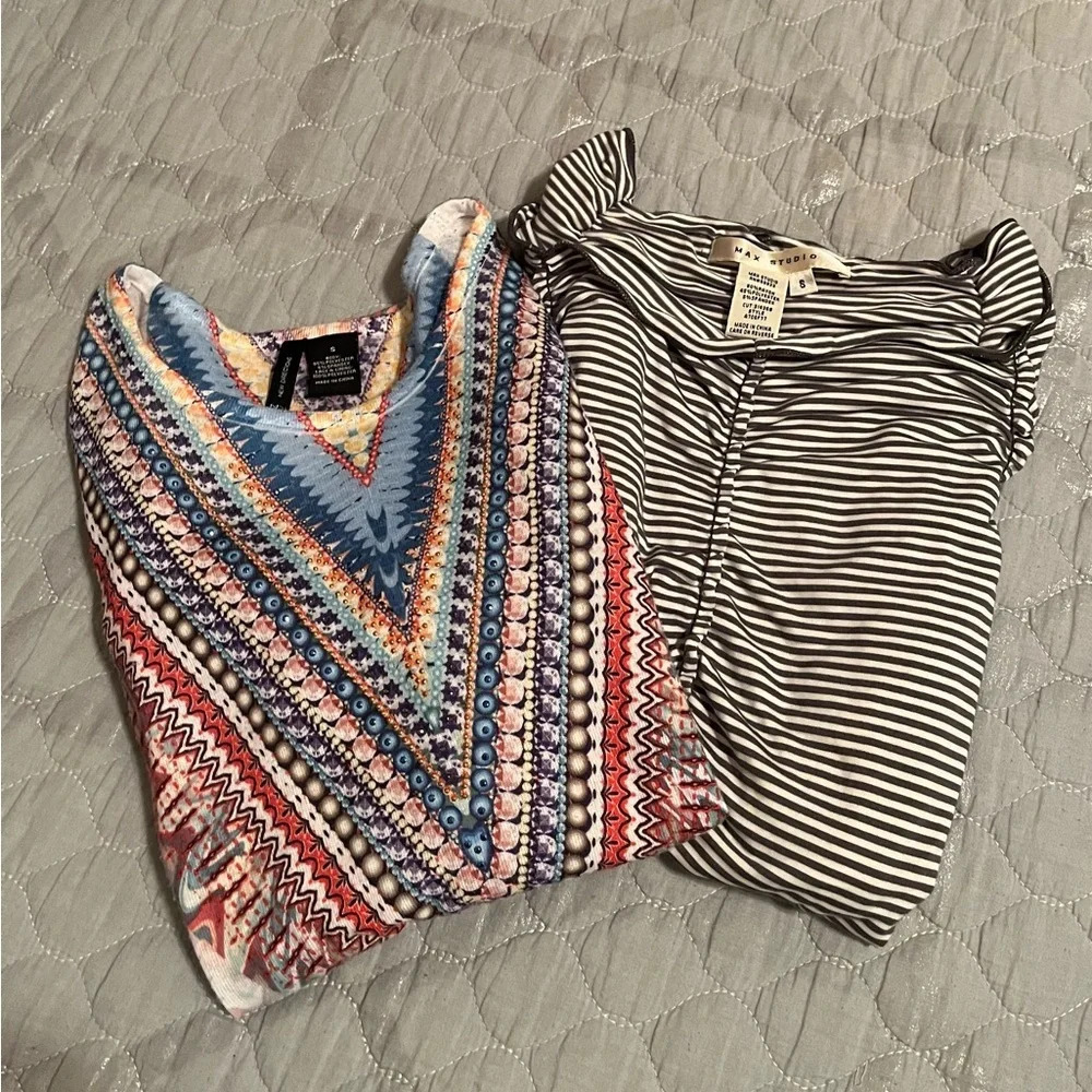2) BUNDLE~MAX STUDIO/ NICE~NEW DIRECTIONS~ BLOUSE ~SMALL